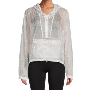 GOOD AMERICAN NWT lcy Leopard Print Windbreaker Size 2